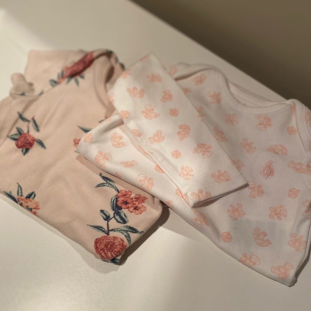 Set of Two Designer Print  Bodysuits